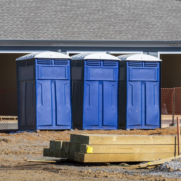 what is the expected delivery and pickup timeframe for the portable toilets in Gruver Texas